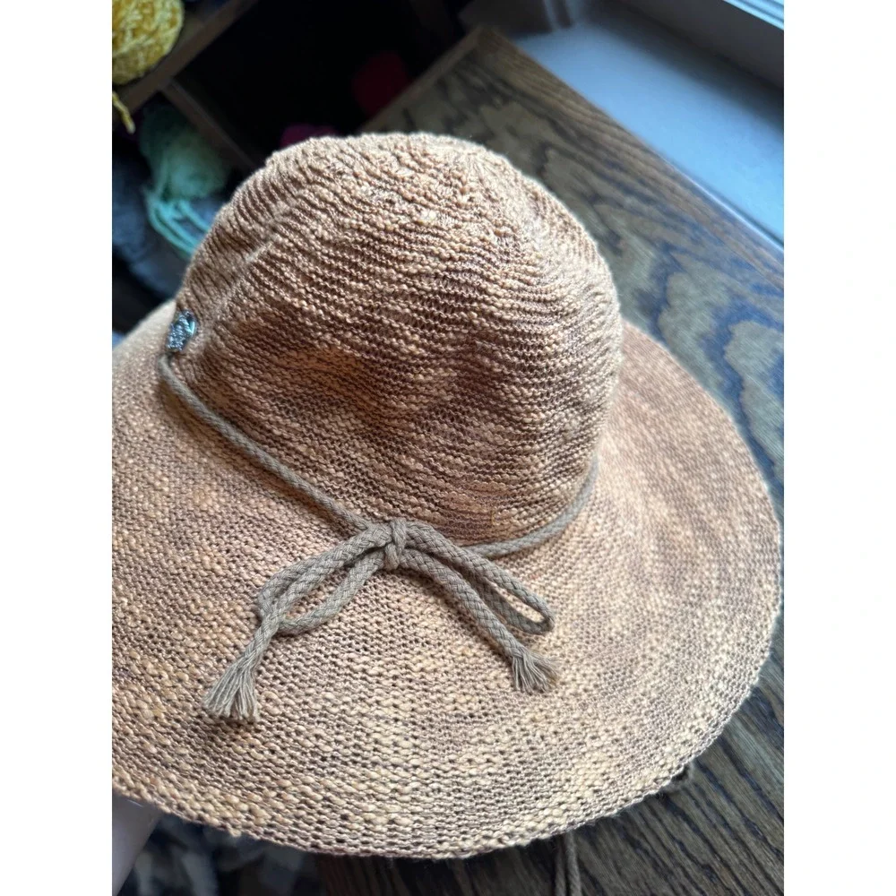 Banana Boat Womens Terracotta Orange Brown Wide Brim Sun Hat One Size Packable!